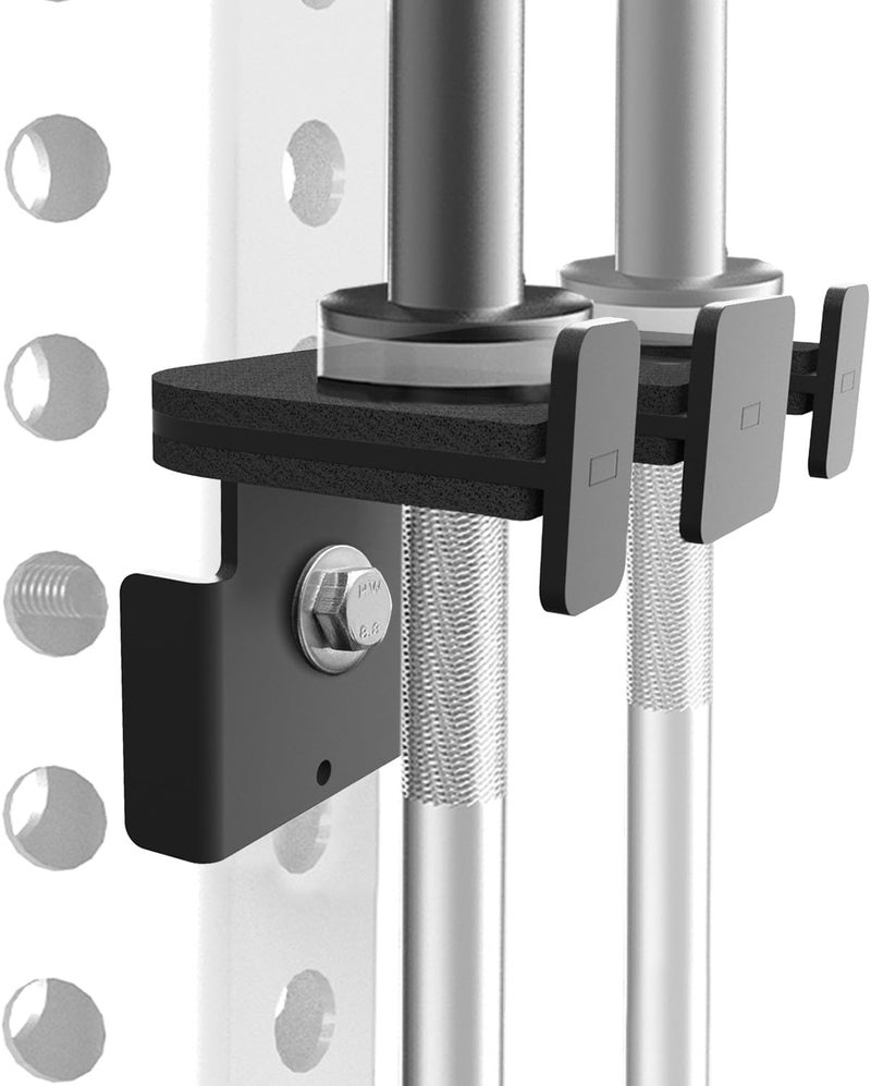 Lights Mountain Rack-Mounted Olympic Barbell Holder for 2x2 & 2x3 Power Racks, No Drilling Required – Heavy-Duty Steel Storage with Protective Padding, Space-Saving Gym Equipment - Image 1